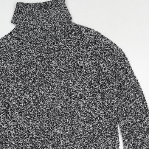 Divided by H&M Womens Grey Roll Neck Acrylic Pullover Jumper Size XS