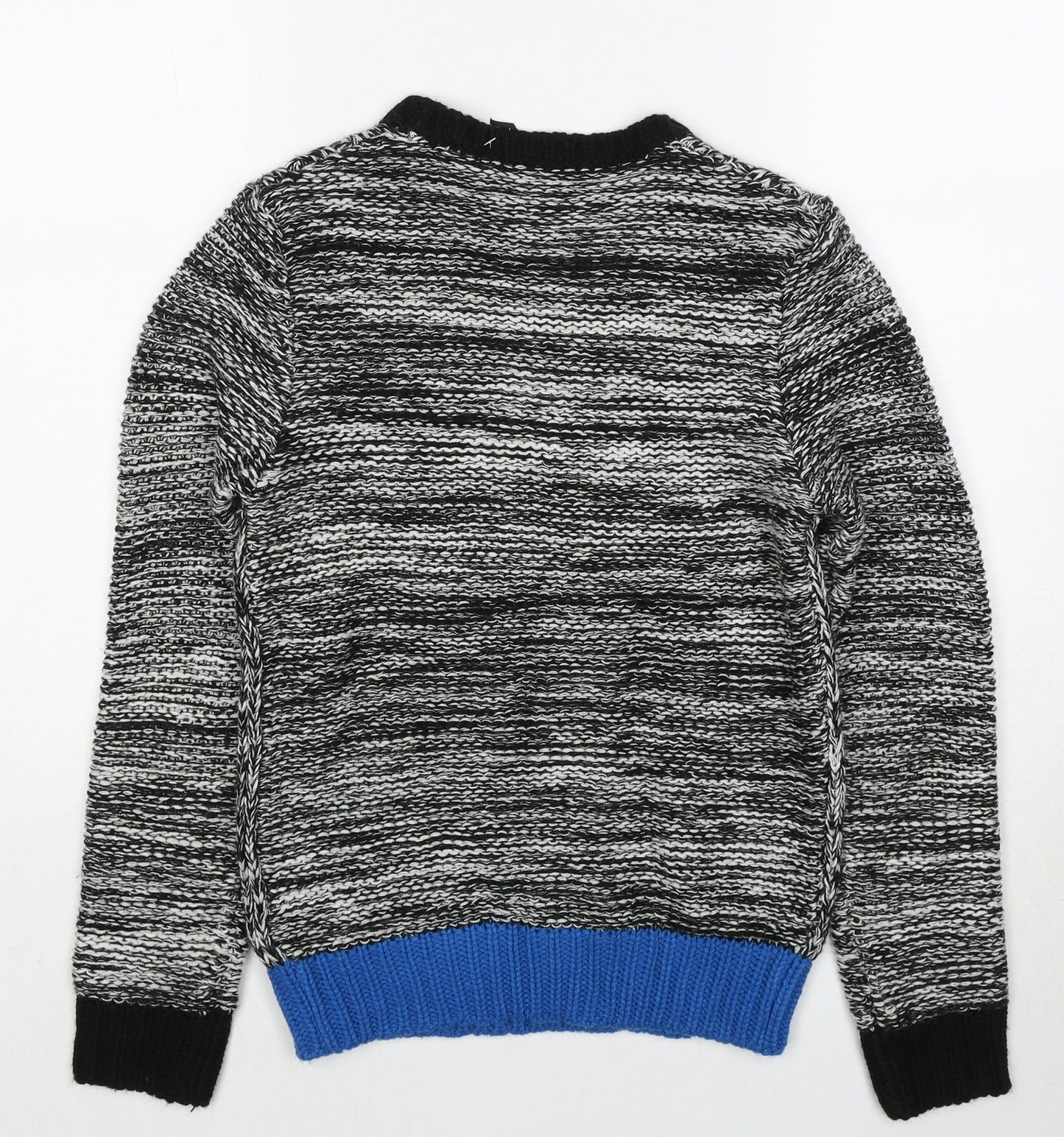 Influence Womens Black Round Neck Acrylic Pullover Jumper Size 10