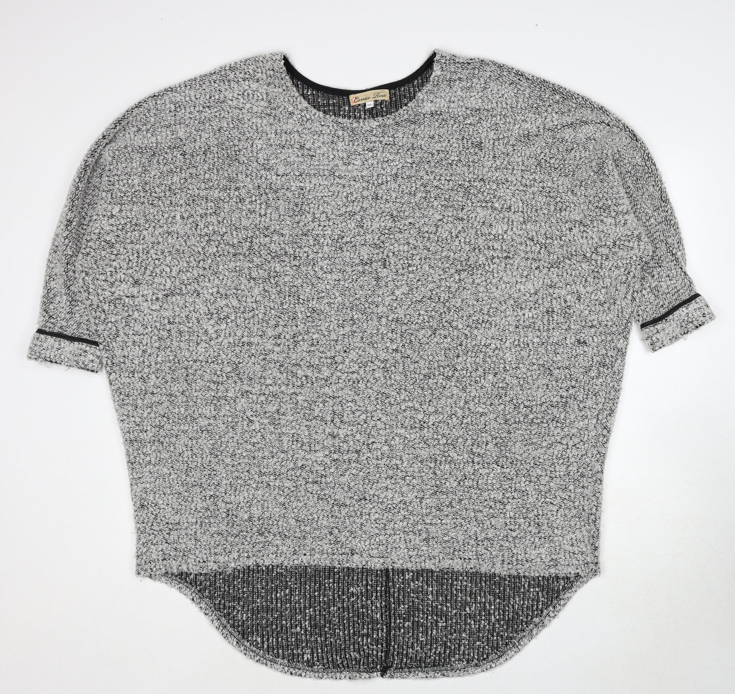 New Look Womens Grey Round Neck Acrylic Pullover Jumper Size M - Size M-L