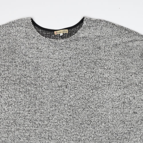New Look Womens Grey Round Neck Acrylic Pullover Jumper Size M - Size M-L