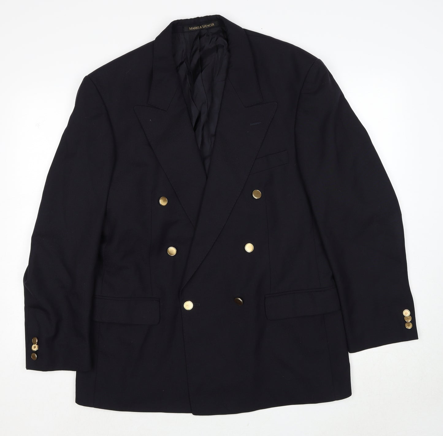 Marks and Spencer Mens Black Polyester Jacket Suit Jacket Size M Regular