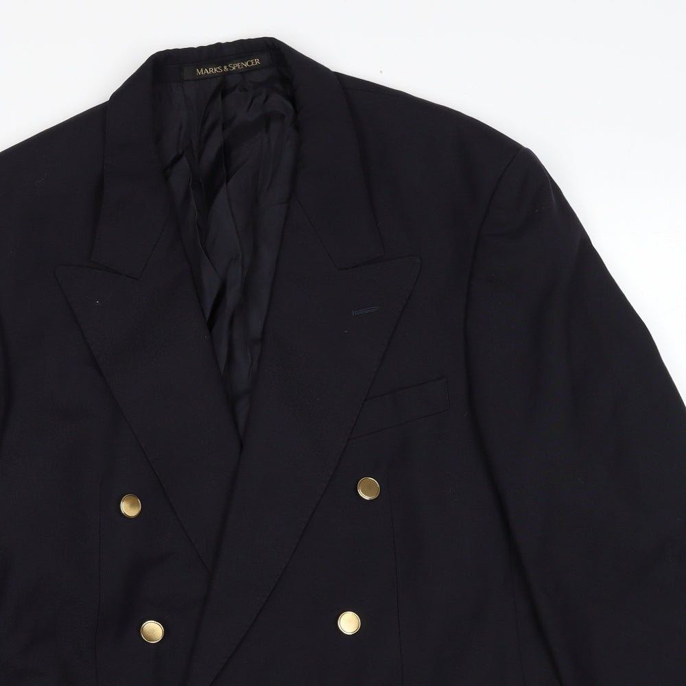 Marks and Spencer Mens Black Polyester Jacket Suit Jacket Size M Regular