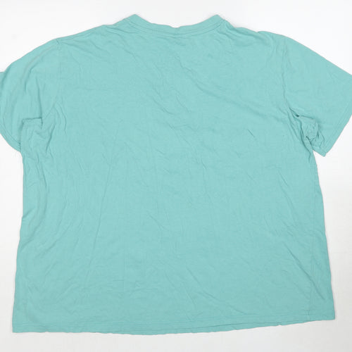 Cotton Traders Mens Blue Cotton T-Shirt Size 2XL Round Neck
