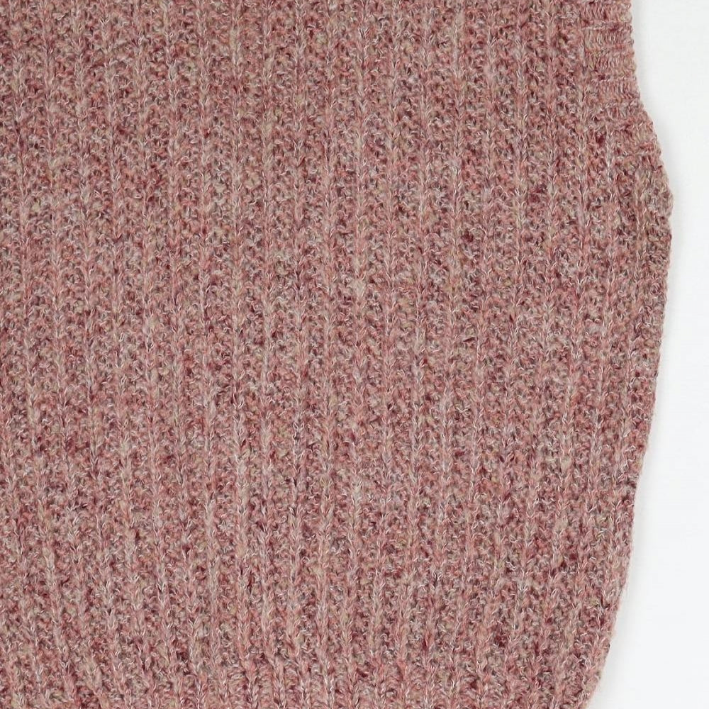 Alexon Womens Pink V-Neck Acrylic Vest Jumper Size 14