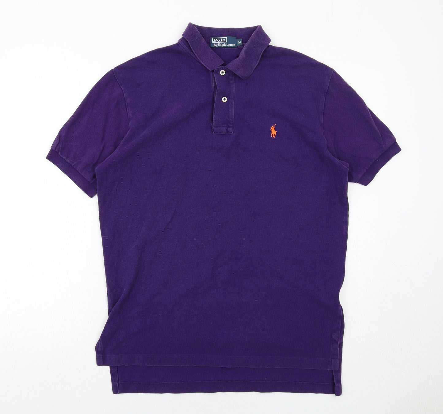 Polo Ralph Lauren Mens Purple Cotton Polo Size M Collared Button