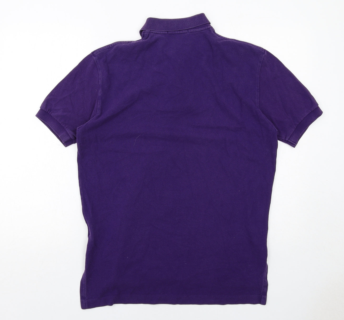 Polo Ralph Lauren Mens Purple Cotton Polo Size M Collared Button