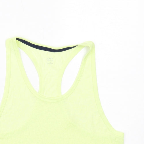 Marks and Spencer Womens Yellow Polyester Pullover Tank Size 10 Scoop Neck Pullover