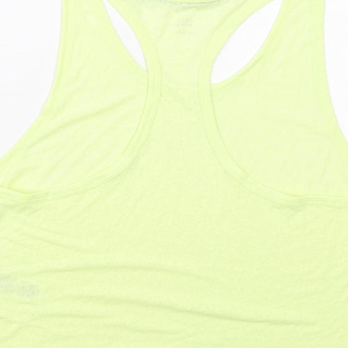 Marks and Spencer Womens Yellow Polyester Pullover Tank Size 10 Scoop Neck Pullover