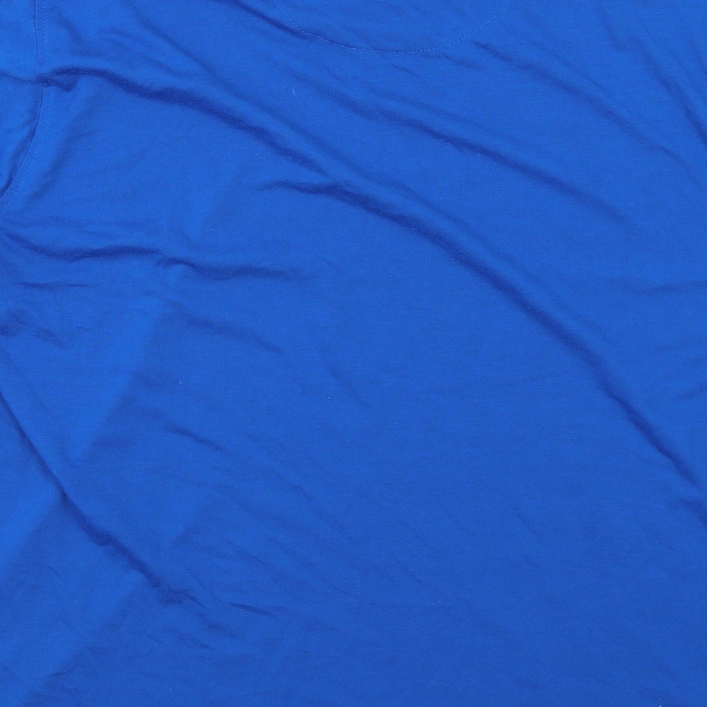 Regatta Mens Blue Polyester T-Shirt Size L Round Neck