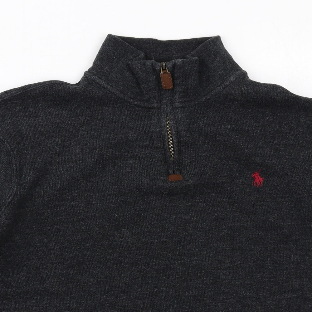 Polo Ralph Lauren Mens Grey Cotton Pullover Sweatshirt Size XS