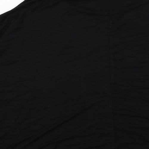 Very Womens Black Viscose Basic Blouse Size 14 Round Neck - Cold Shoulder