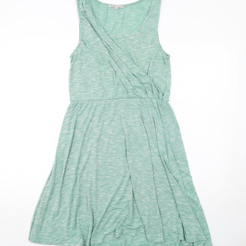 Gap Womens Green Viscose Tank Dress Size S Round Neck Pullover
