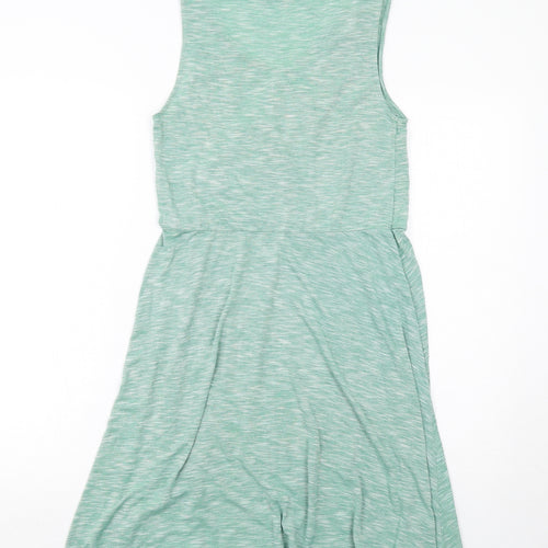 Gap Womens Green Viscose Tank Dress Size S Round Neck Pullover