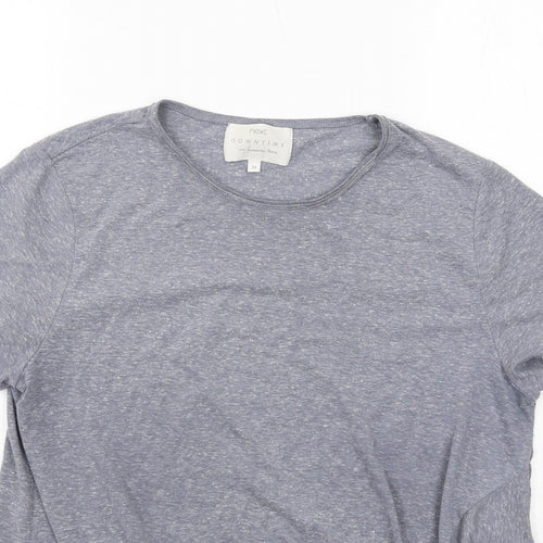 NEXT Womens Grey Polyester Basic T-Shirt Size M Round Neck - Twist Detail
