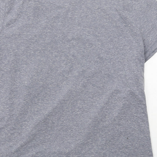 NEXT Womens Grey Polyester Basic T-Shirt Size M Round Neck - Twist Detail