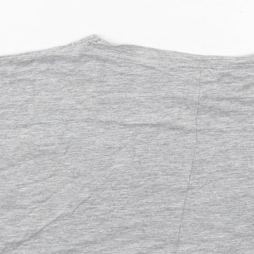 New Look Girls Grey Cotton Basic T-Shirt Size 9 Years Round Neck Pullover