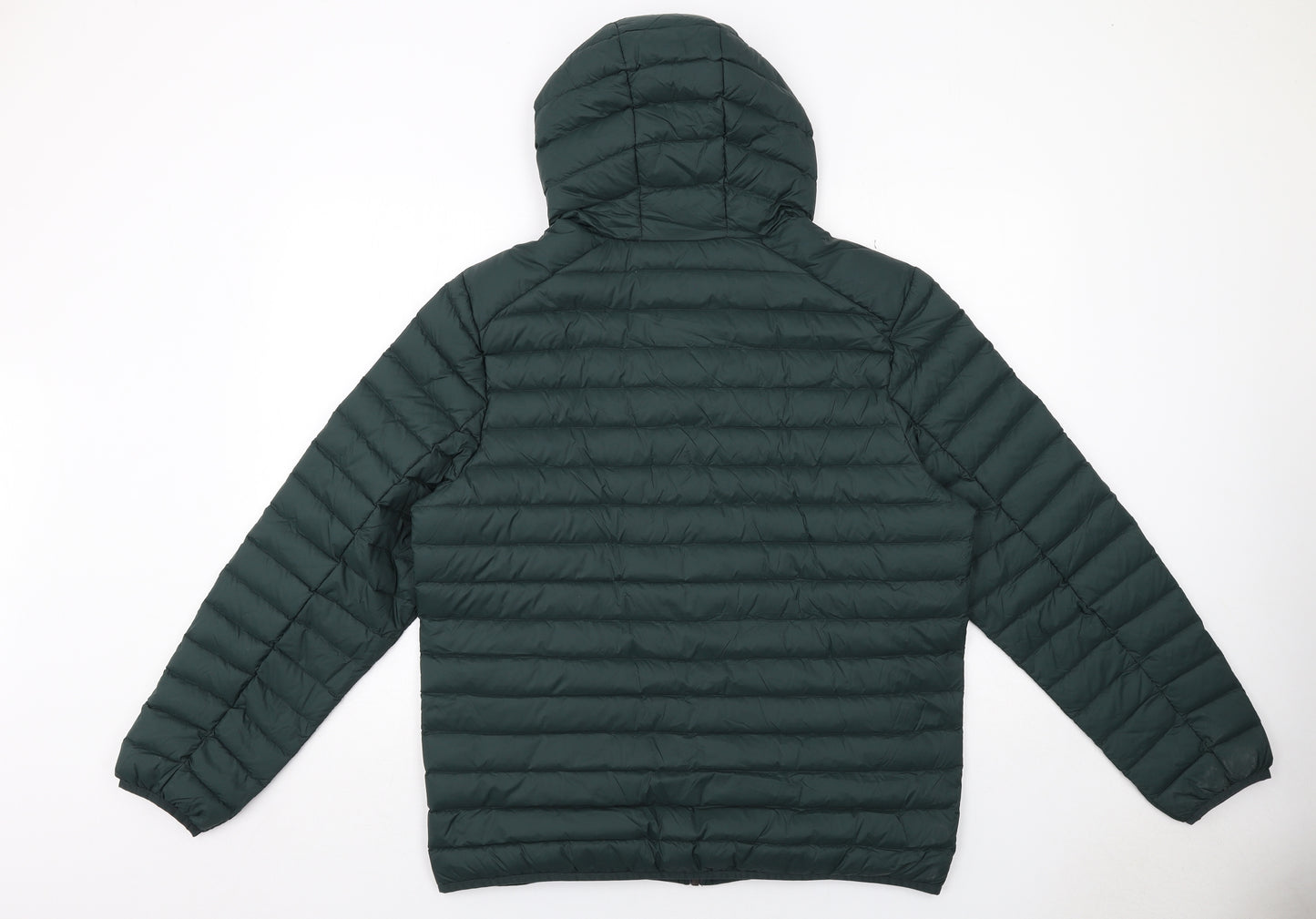 Marks and Spencer Mens Green Quilted Jacket Size L Zip