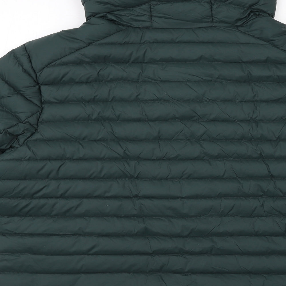 Marks and Spencer Mens Green Quilted Jacket Size L Zip