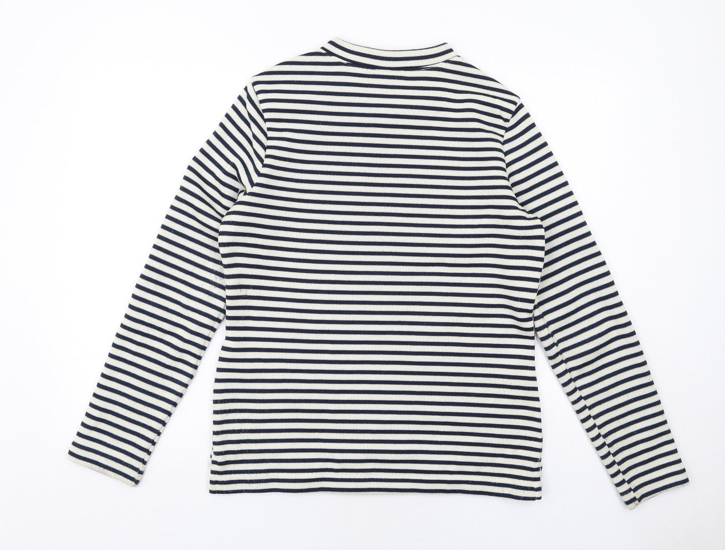 Craghoppers Womens Ivory Round Neck Striped Acrylic Pullover Jumper Size 12