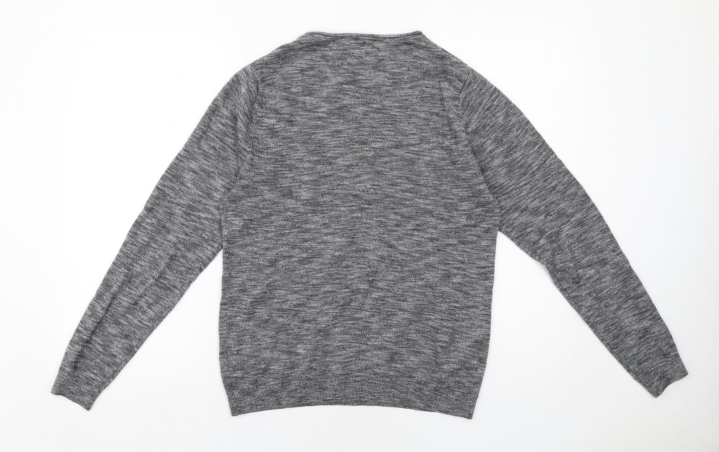 NEXT Mens Grey Round Neck Cotton Pullover Jumper Size XS Long Sleeve