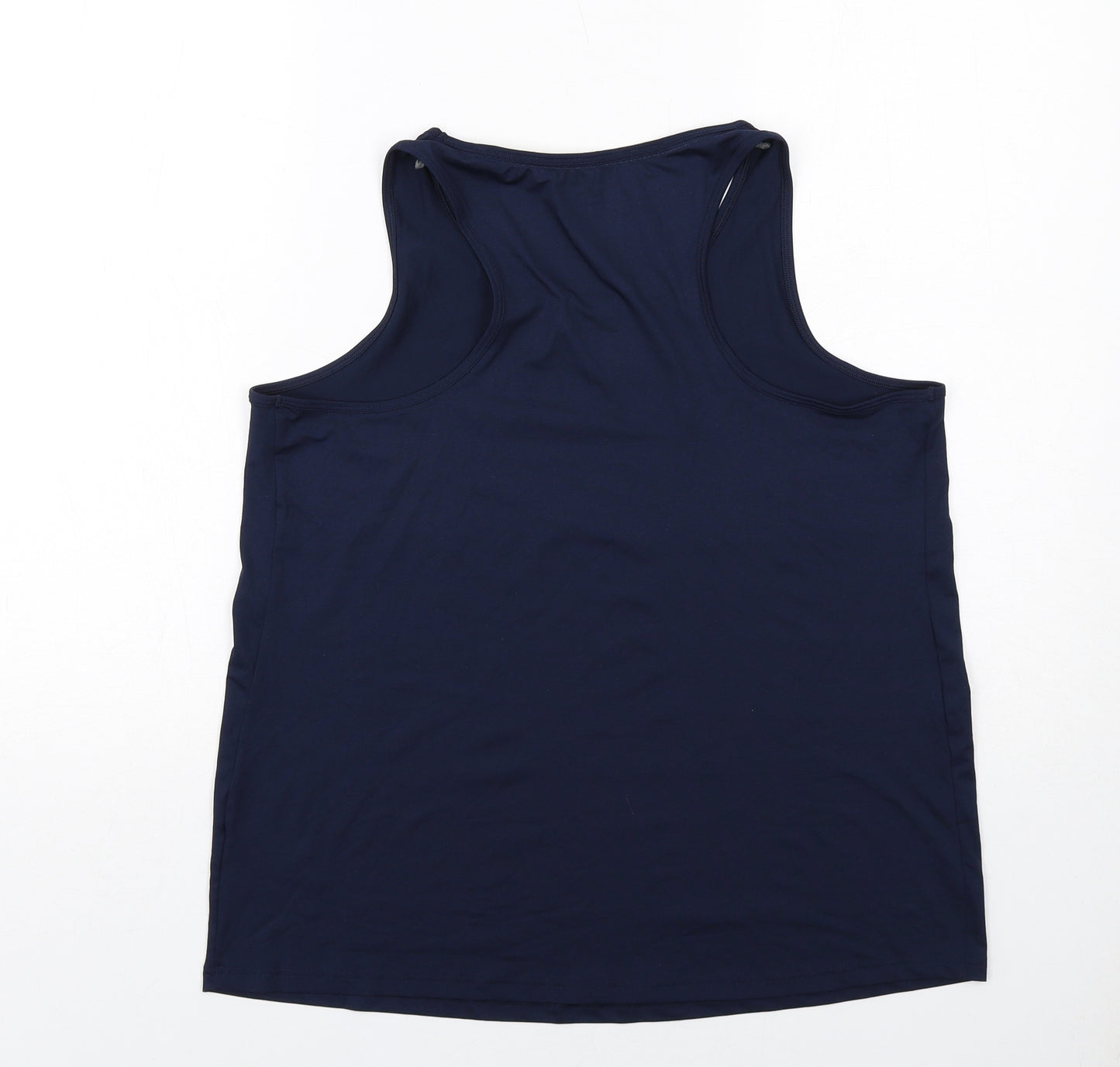 Marks and Spencer Womens Blue Polyester Pullover Tank Size 16 Scoop Neck Pullover