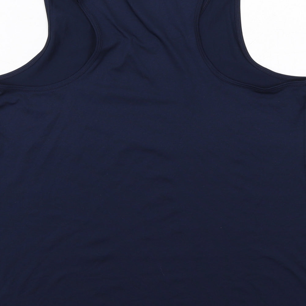 Marks and Spencer Womens Blue Polyester Pullover Tank Size 16 Scoop Neck Pullover