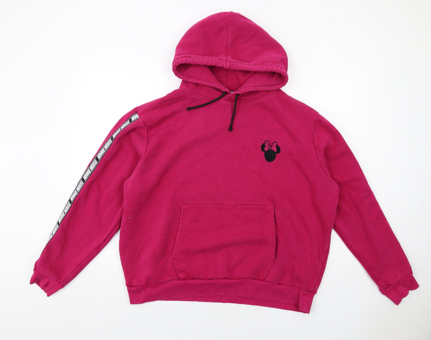 Disney Womens Pink Cotton Pullover Hoodie Size XL Pullover - Minnie Mouse