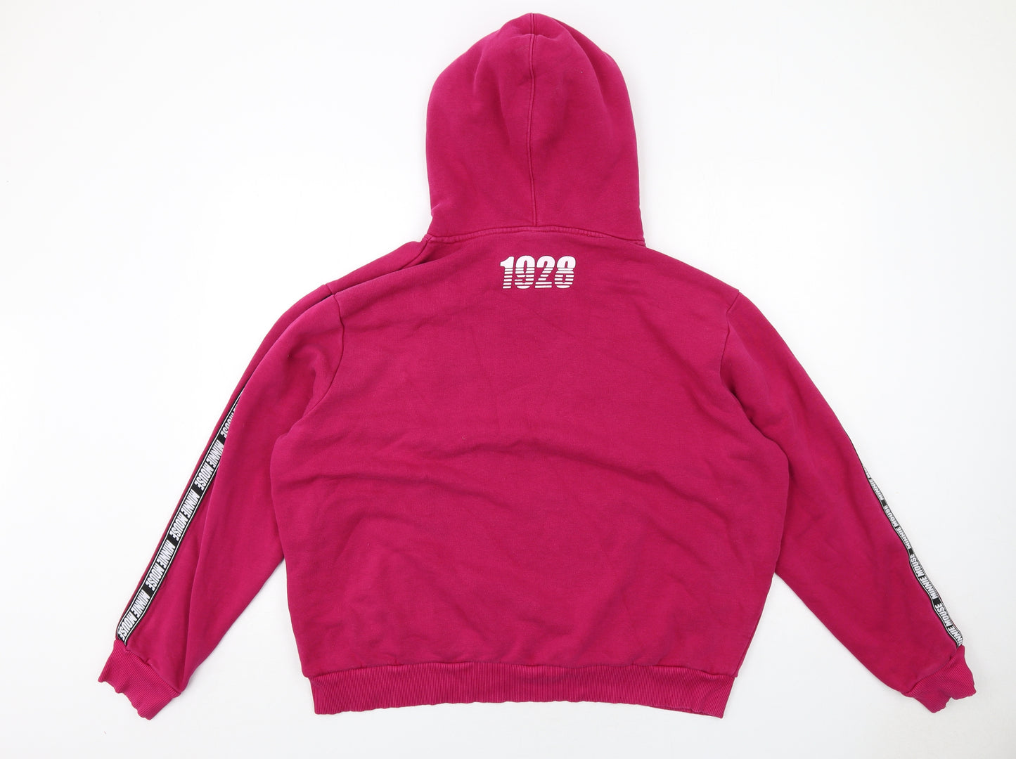 Disney Womens Pink Cotton Pullover Hoodie Size XL Pullover - Minnie Mouse