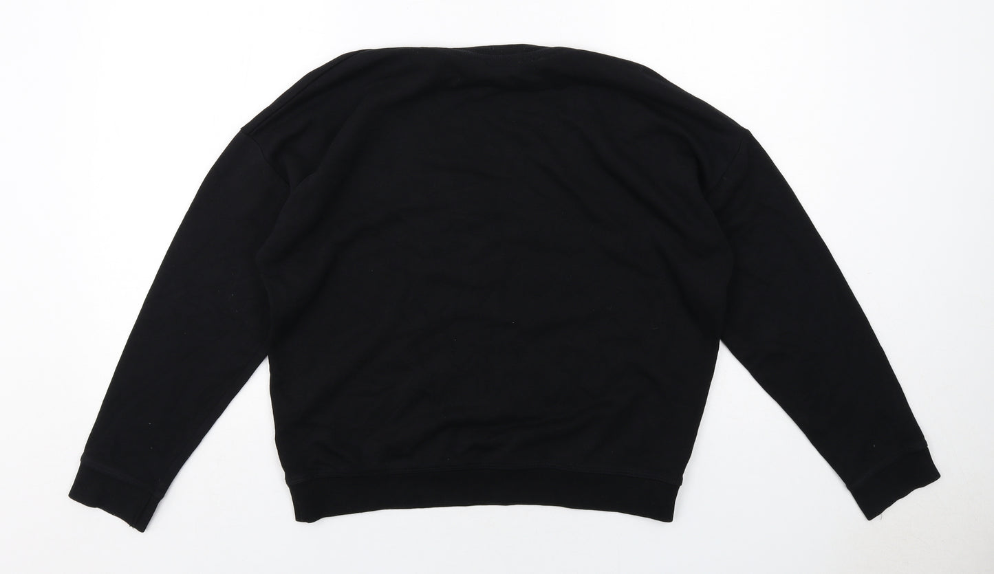 New Look Womens Black Cotton Pullover Sweatshirt Size 6 Pullover - South Side Serpents