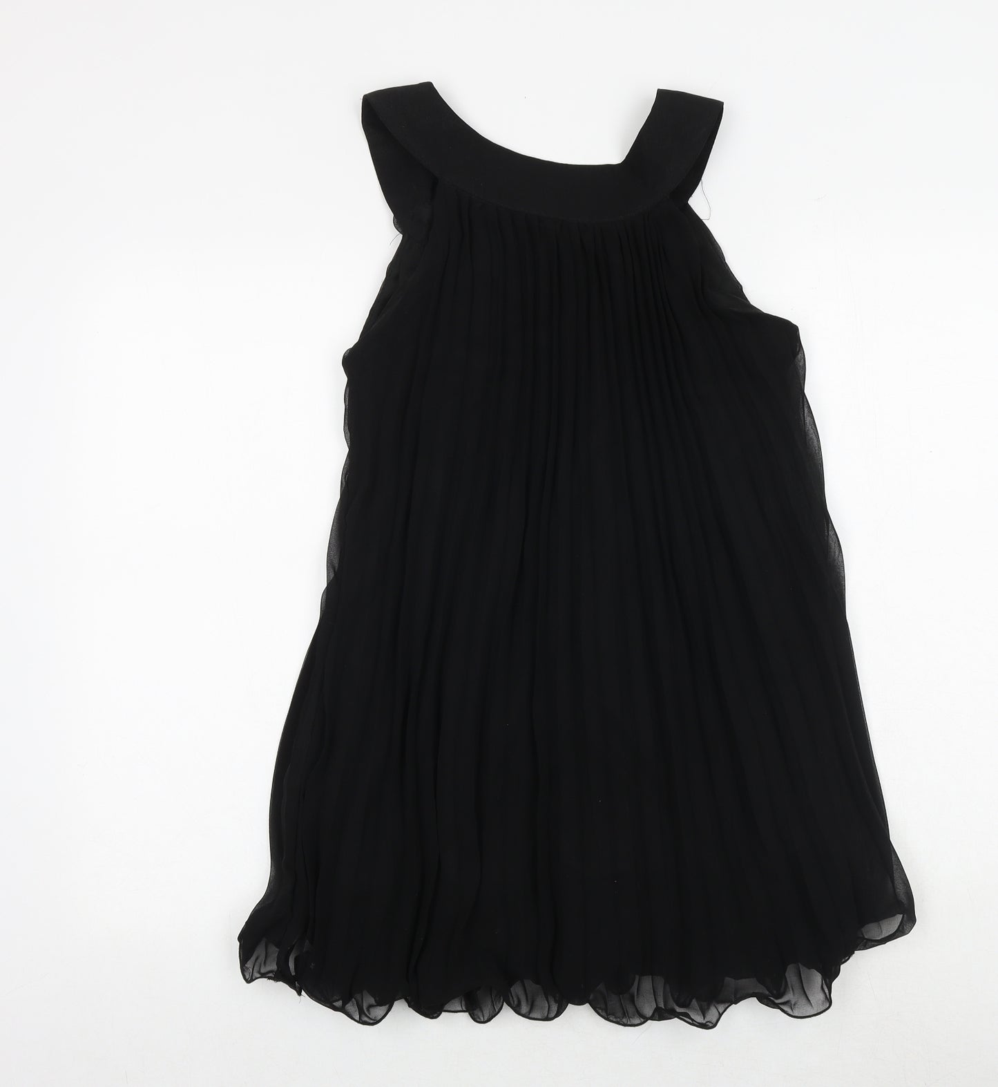 AX Paris Womens Black Polyester A-Line Size 10 Boat Neck Pullover