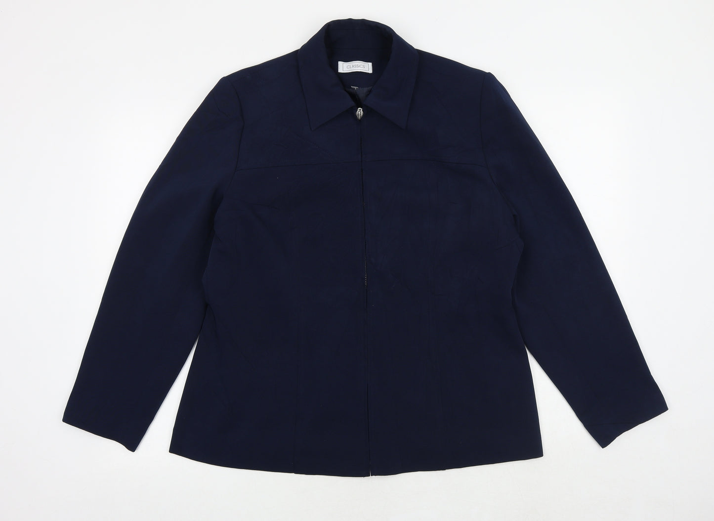 Classics Womens Blue Jacket Size 16 Zip