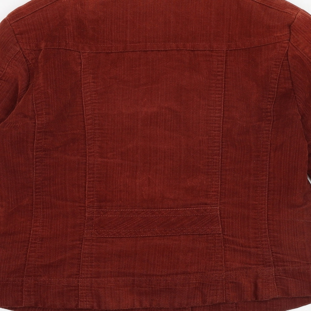 Principles Womens Orange Jacket Size 12 Button