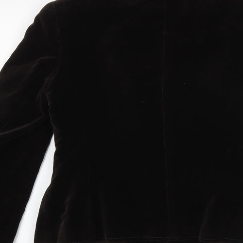 Feminella Womens Brown Jacket Blazer Size 10 Button