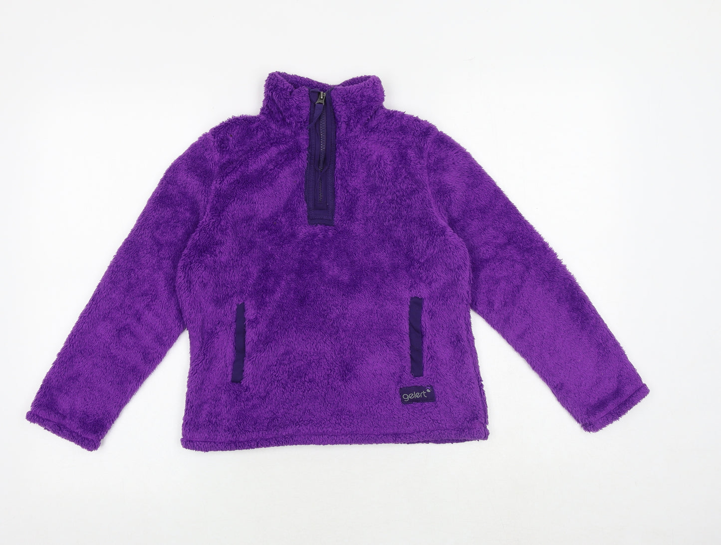 Gelert Girls Purple Polyester Pullover Sweatshirt Size 9-10 Years Zip