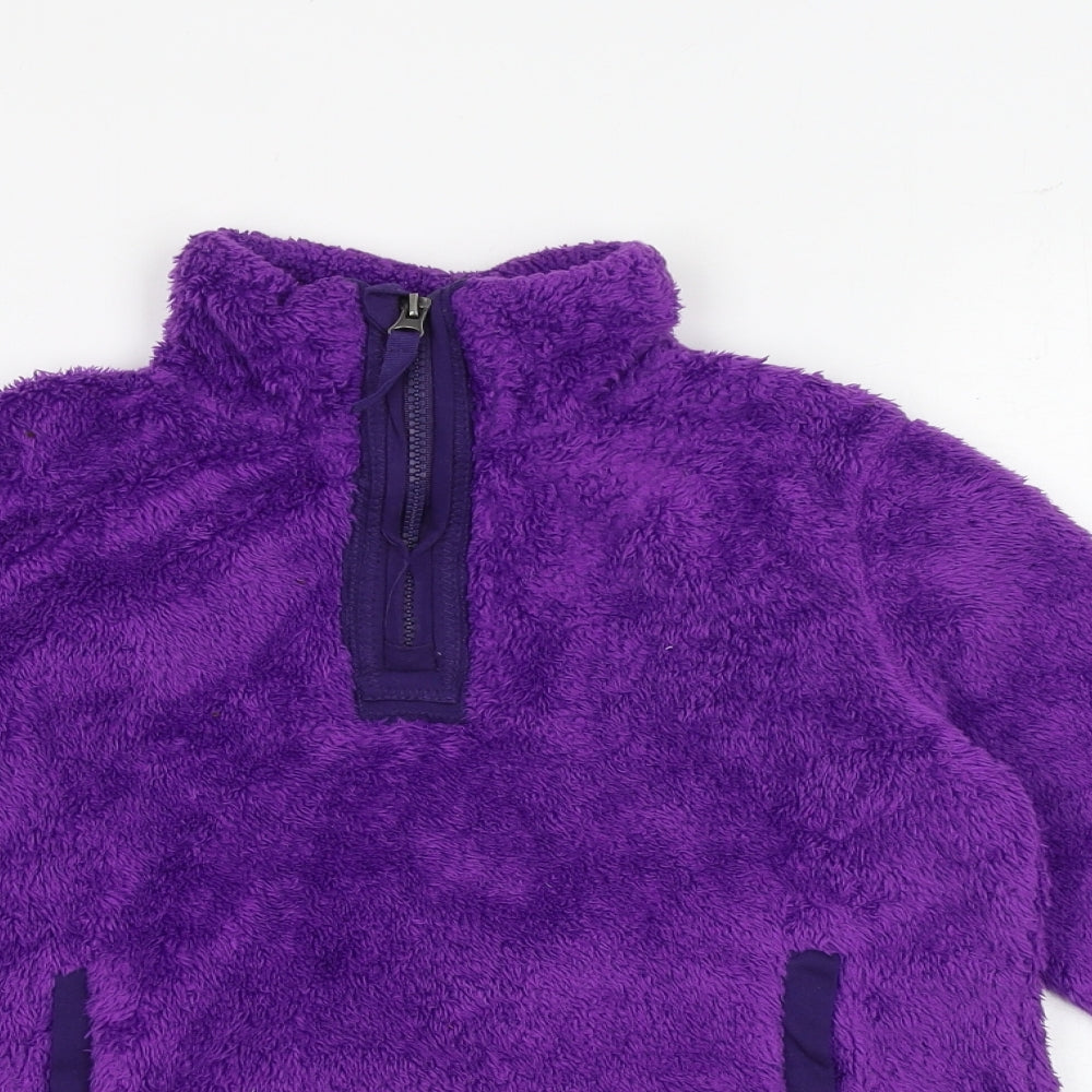 Gelert Girls Purple Polyester Pullover Sweatshirt Size 9-10 Years Zip