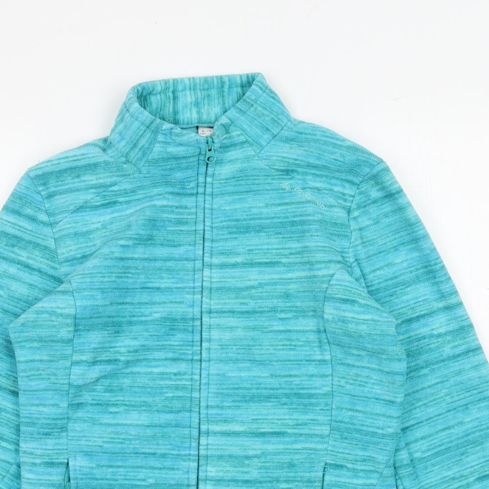 DECATHLON Womens Blue Geometric Jacket Size XS Zip