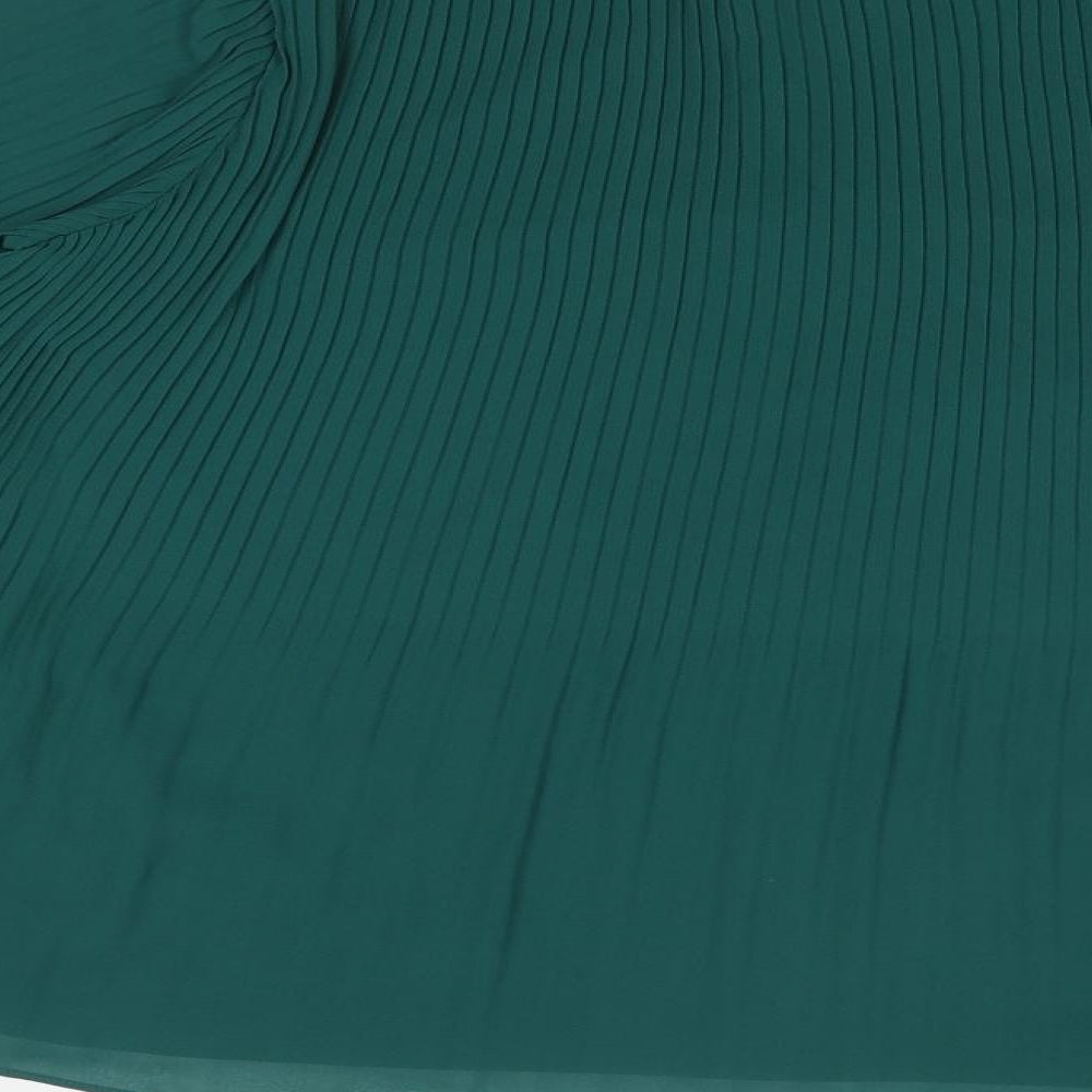 VILA Womens Green Polyester Basic Blouse Size 16 V-Neck