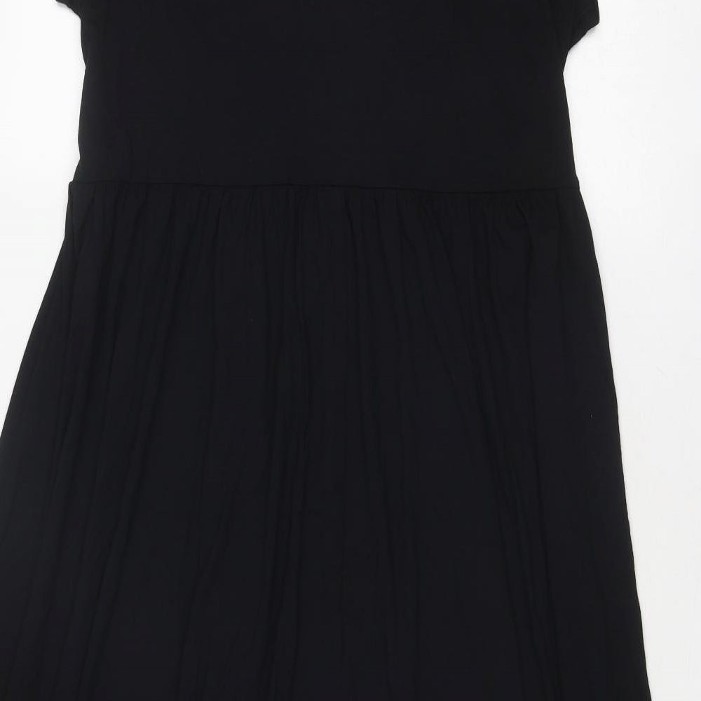 Marks and Spencer Womens Black Viscose A-Line Size 20 V-Neck Pullover