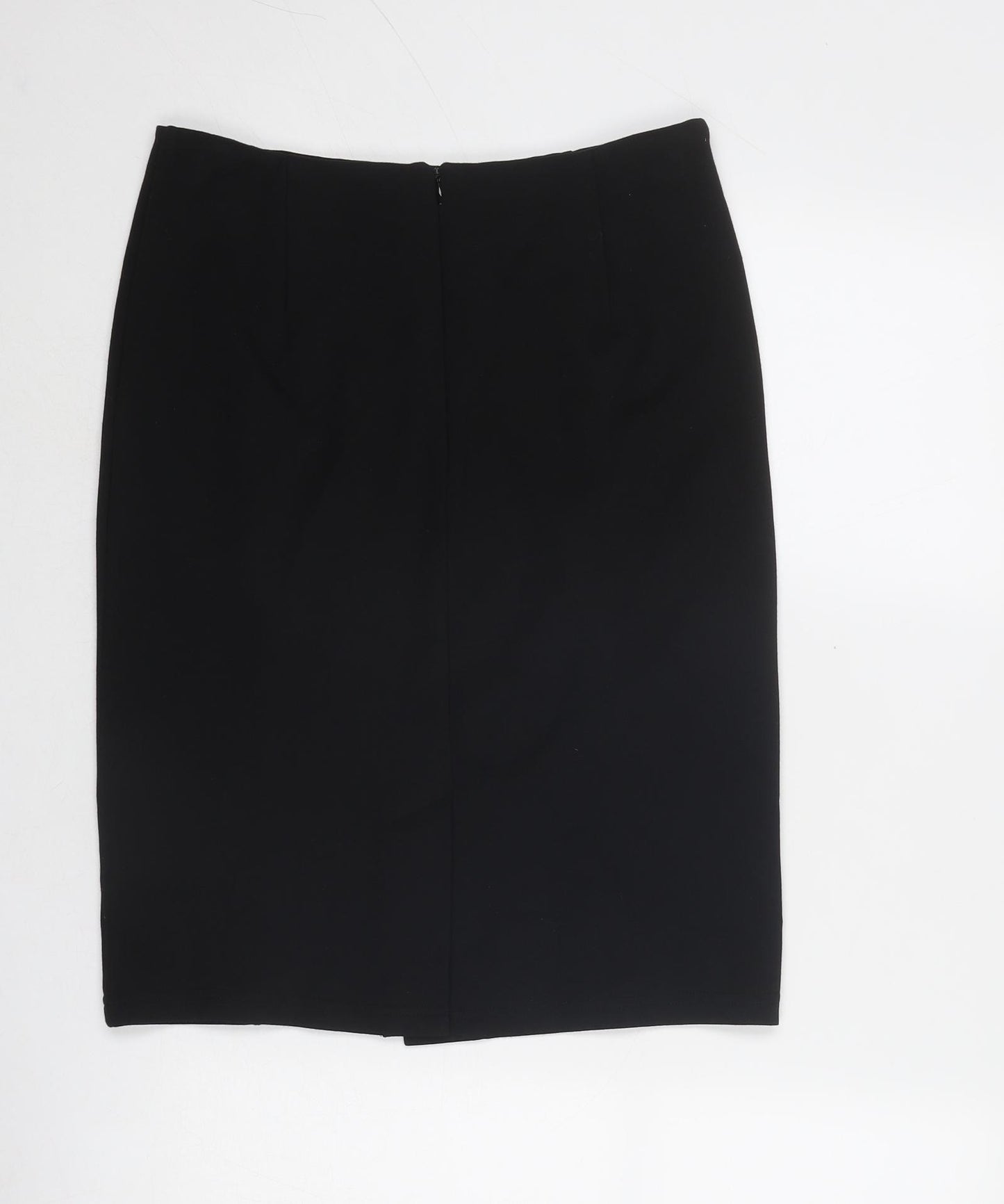 Et Vous Womens Black Polyester Straight & Pencil Skirt Size 12 Zip