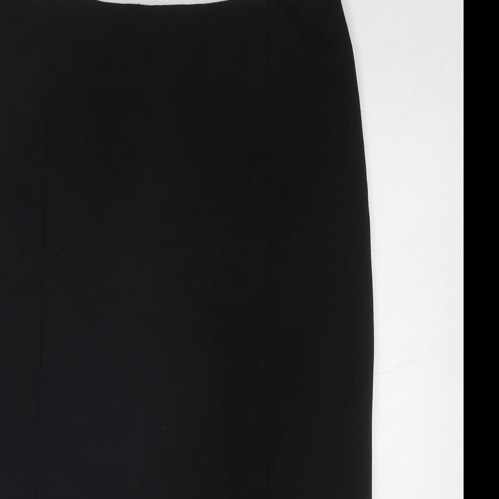 Et Vous Womens Black Polyester Straight & Pencil Skirt Size 12 Zip