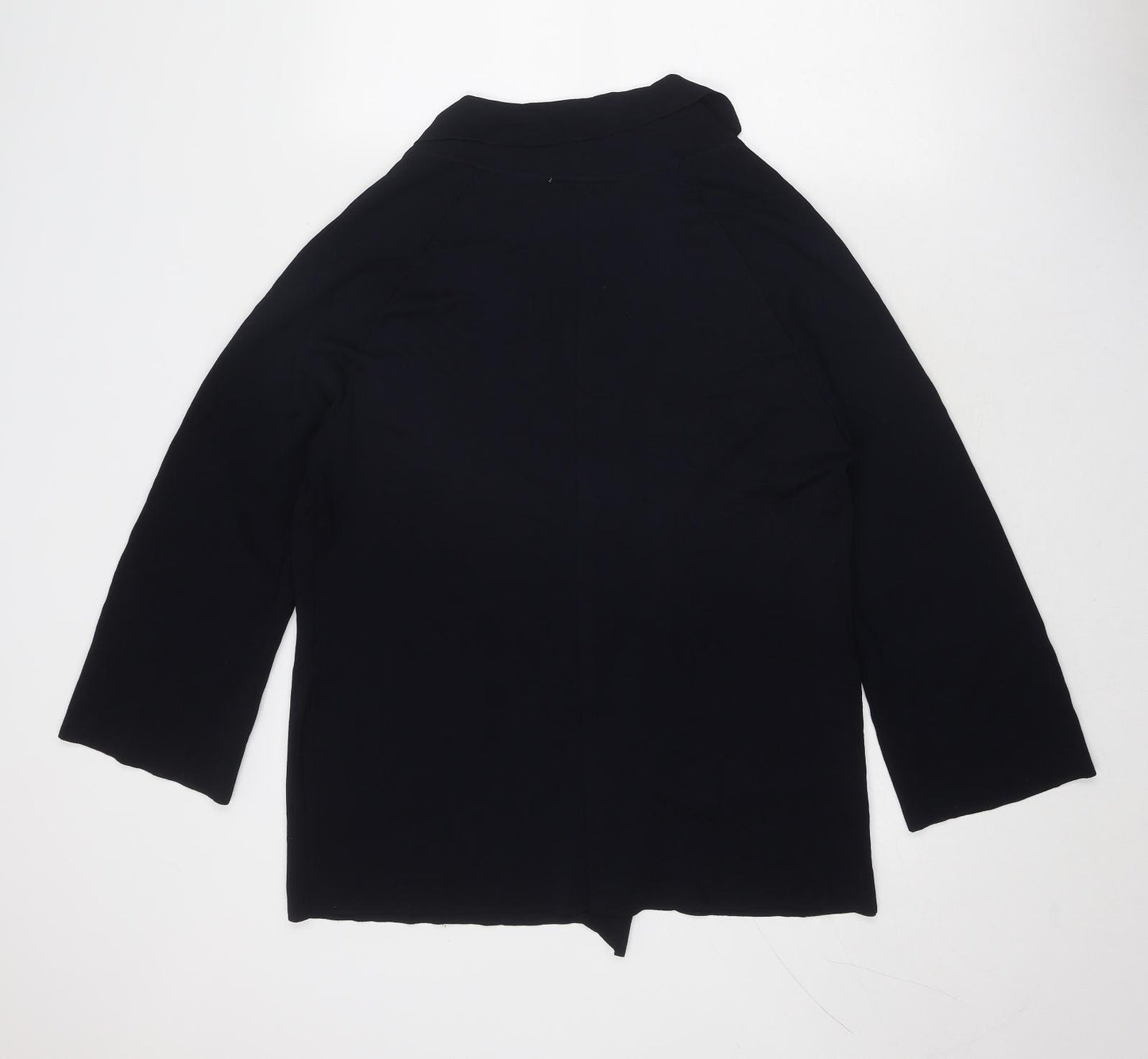 Carolyn Donnelly Womens Blue Collared Viscose Cardigan Jumper Size 14