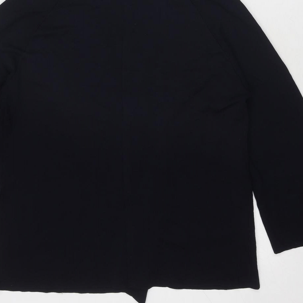 Carolyn Donnelly Womens Blue Collared Viscose Cardigan Jumper Size 14