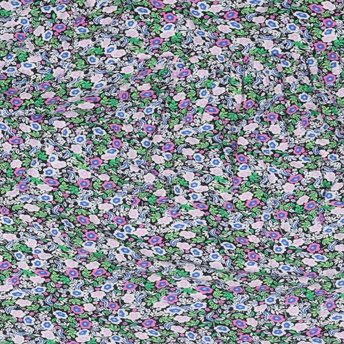 Marks and Spencer Womens Multicoloured Geometric Viscose Basic Blouse Size 16 V-Neck