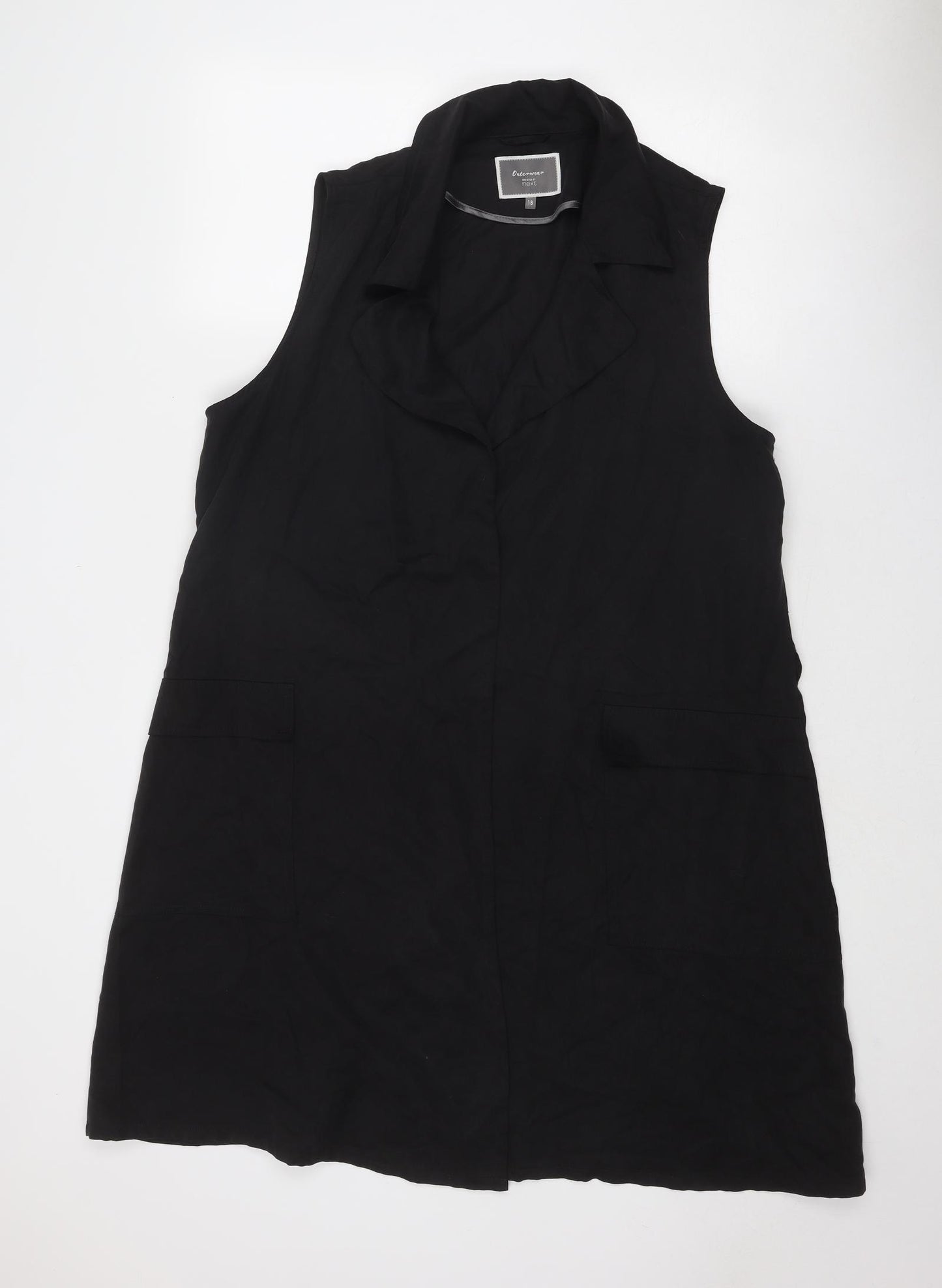 NEXT Womens Black Gilet Jacket Size 18
