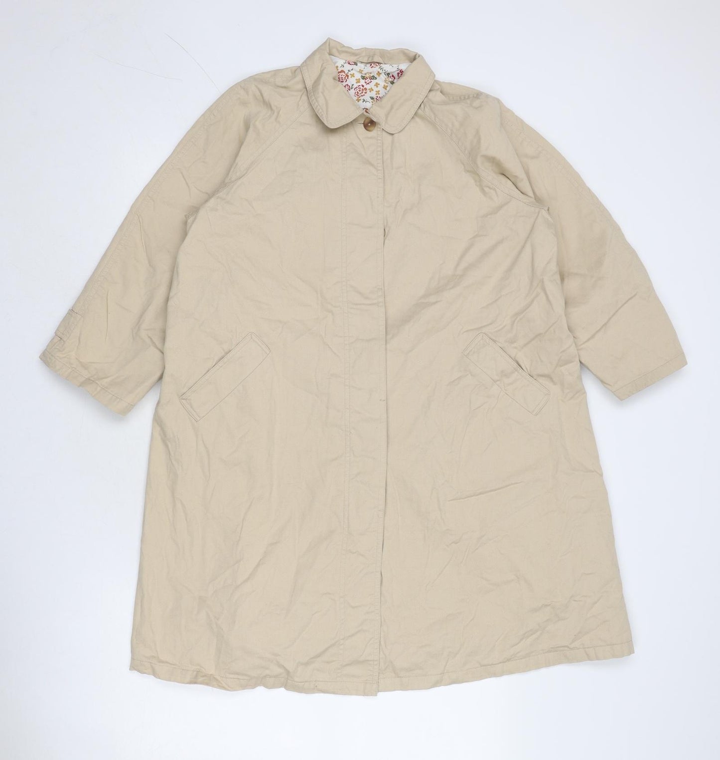St Michael Girls Beige Overcoat Coat Size 9-10 Years Buckle