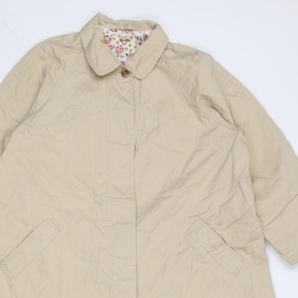St Michael Girls Beige Overcoat Coat Size 9-10 Years Buckle