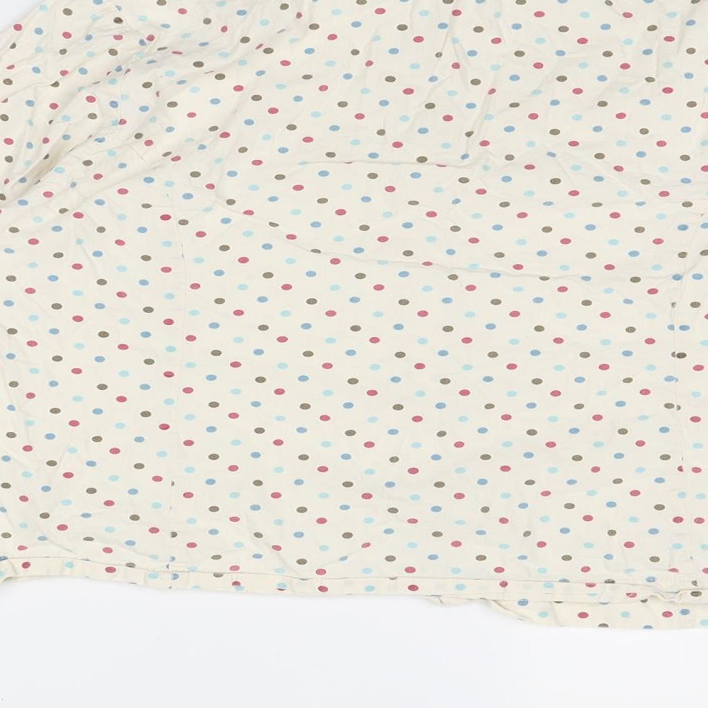 Tulchan Womens Ivory Polka Dot Cotton Basic Button-Up Size 12 Collared