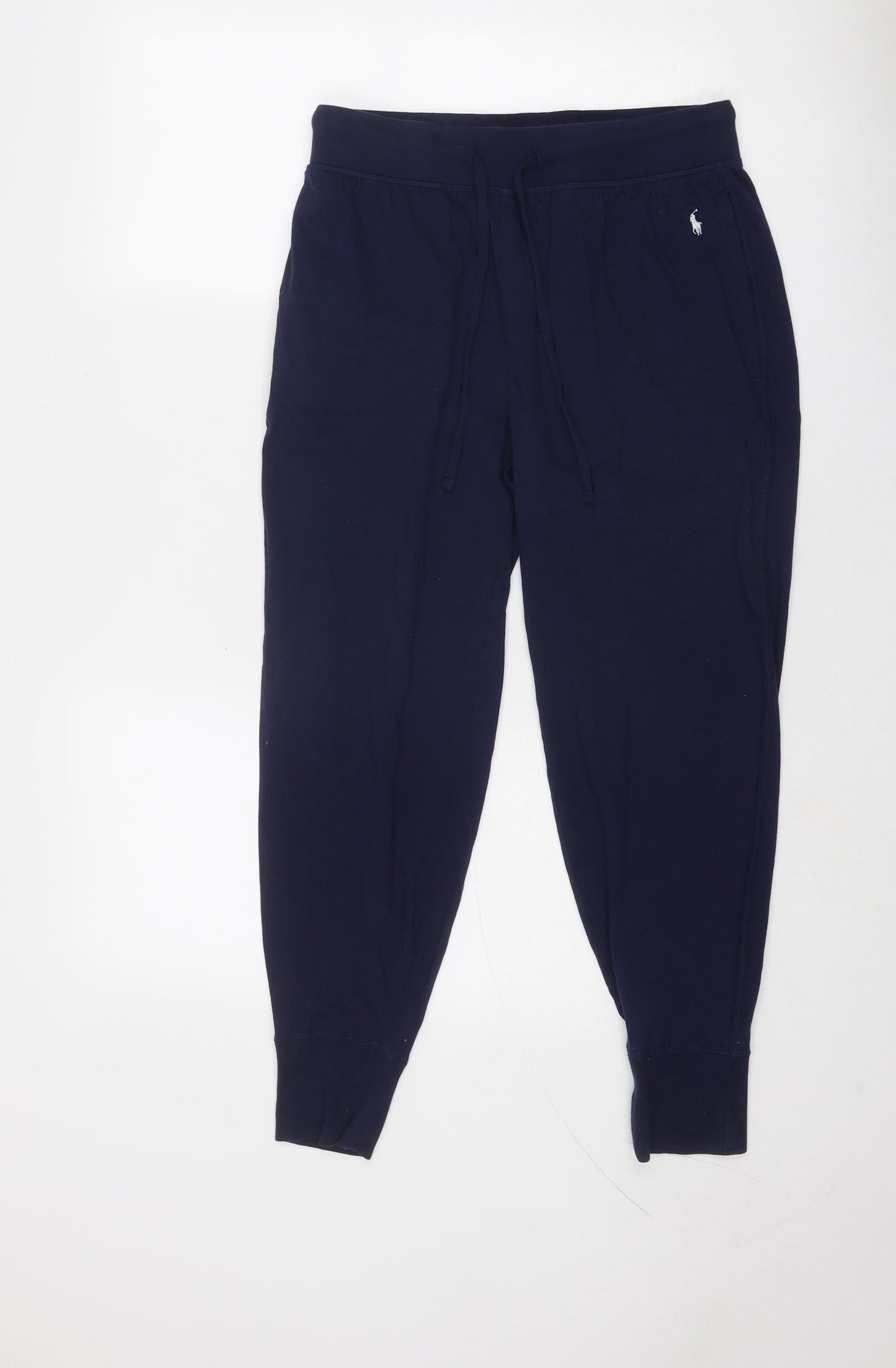 Polo Ralph Lauren Mens Blue Cotton Jogger Trousers Size S Regular Drawstring