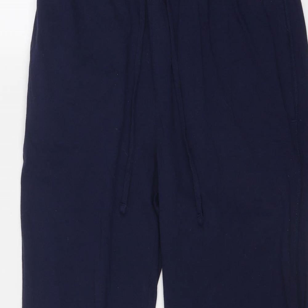 Polo Ralph Lauren Mens Blue Cotton Jogger Trousers Size S Regular Drawstring
