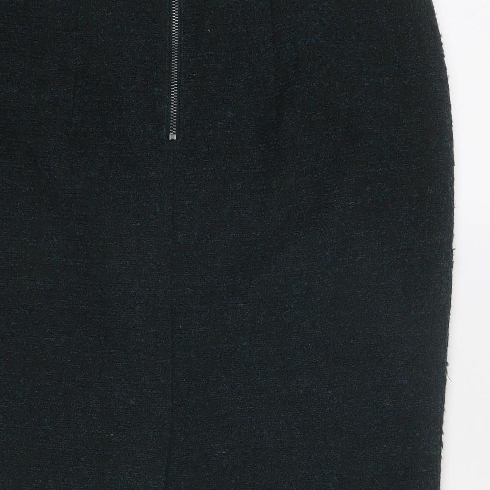 Marks and Spencer Womens Grey Polyester Straight & Pencil Skirt Size 14 Zip